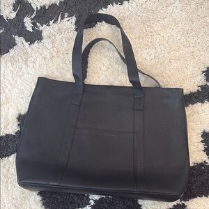 Black Leather Tote Bag